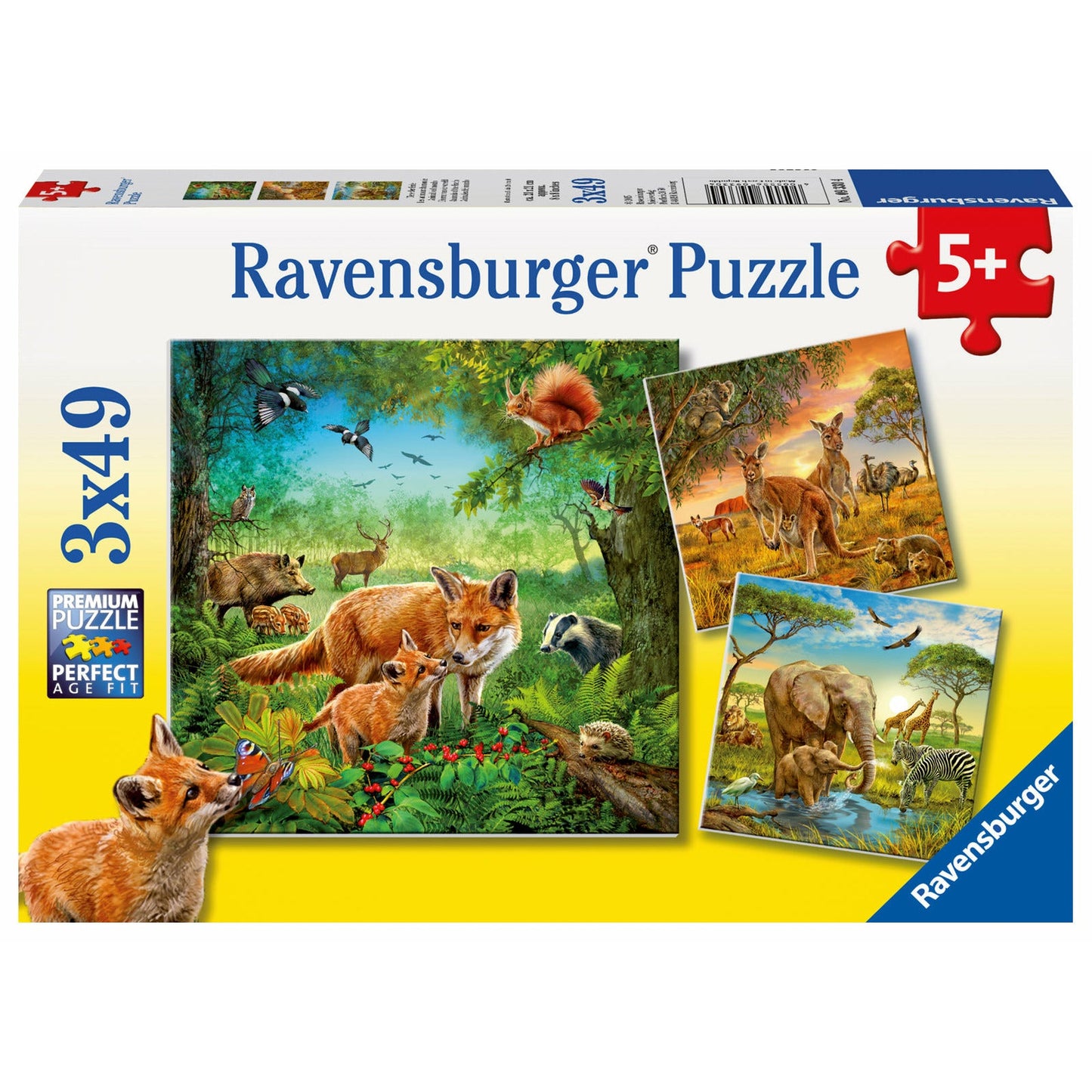 Ravensburger - Animals of the Earth 3x49 Piece Jigsaw - Good Games