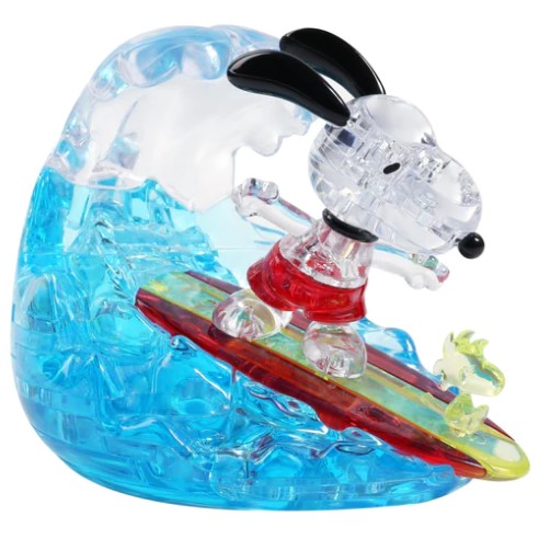 3D Snoopy Surfing Crystal Puzzle - Good Games