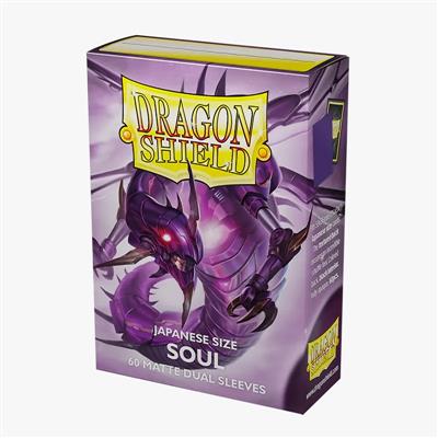 Dragon Shield - Japanese Size Dual Matte Card Sleeves Metallic Purple (Soul) (60) - Good Games