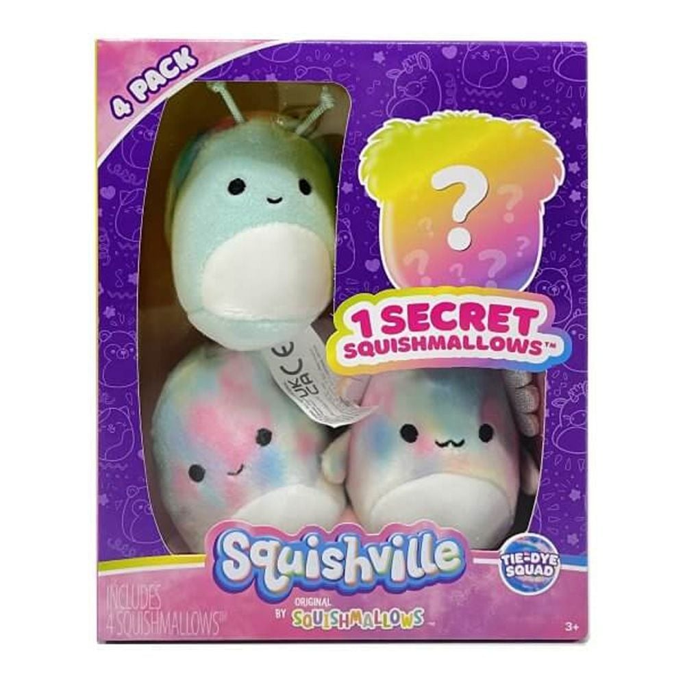 Squishville Mini Squishmallow 4 Pack Tie-Dye Squad - Good Games