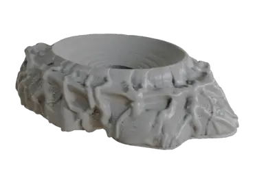 Death World Crater Terrain Crate textured grey resin model kit