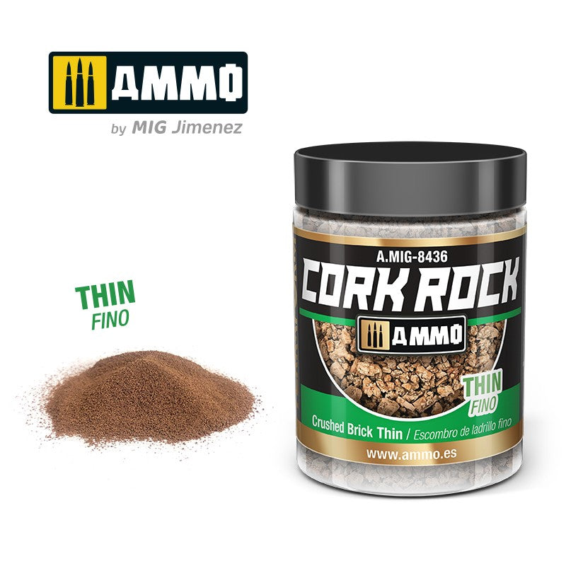 Ammo by MIG Dioramas Terraform Cork Rock Granulate 100ml - Crushed Brick Thin - Good Games