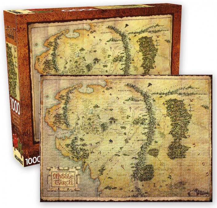 Aquarius - The Hobbit Middle Earth Map 1000 Piece Jigsaw - Good Games