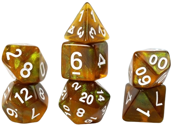 Sirius Dice - Treasure Series - Peridot Dice Set 7 - Good Games