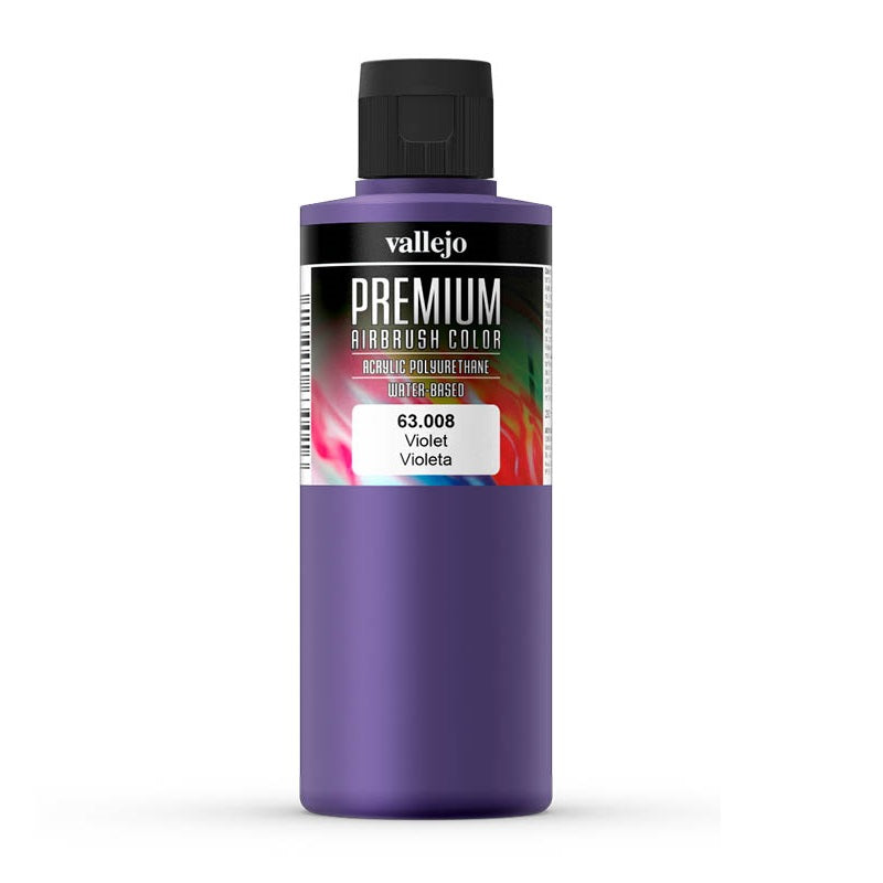 Purple Vallejo Premium Airbrush Colour bottle, labeled Violet