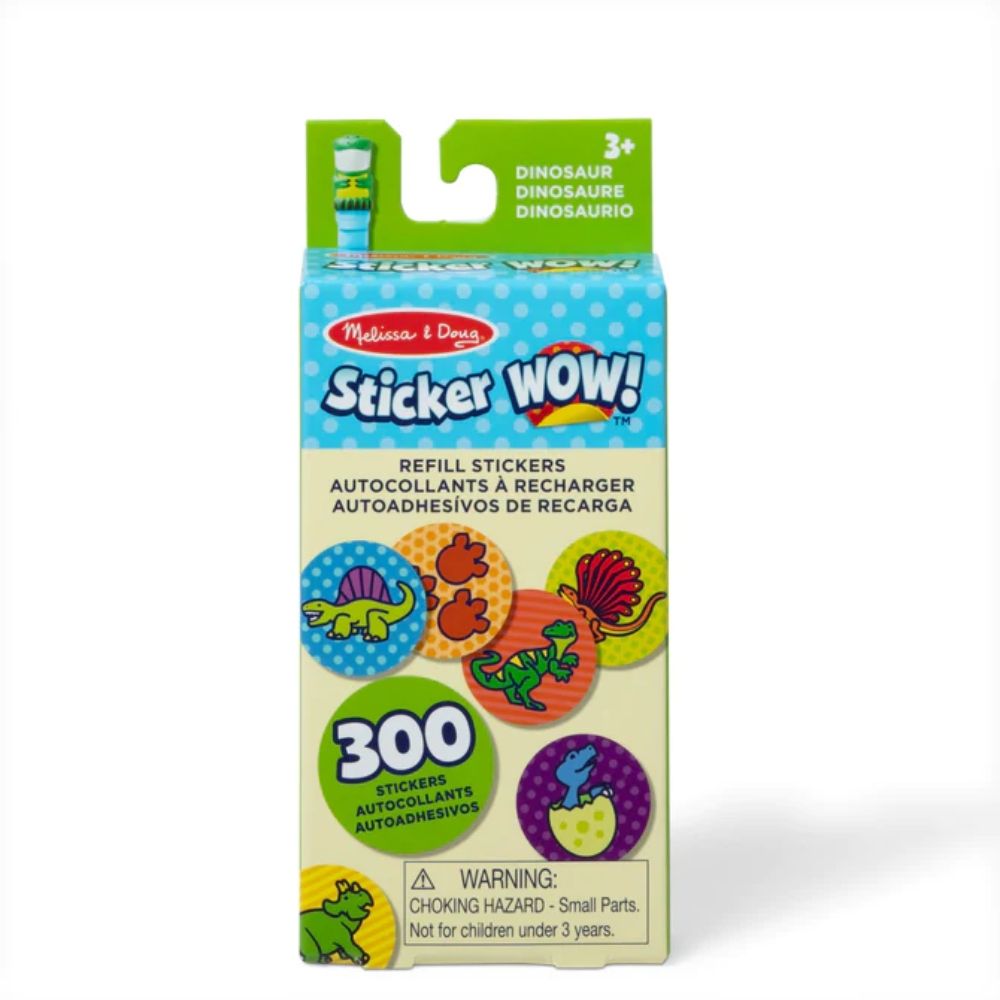 Melissa & Doug - Sticker WOW! Refill Stickers - Dinosaur - Good Games