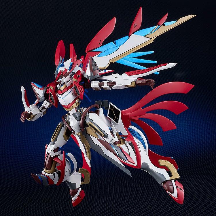 Alternate configuration of Red Five displaying articulation and accessories