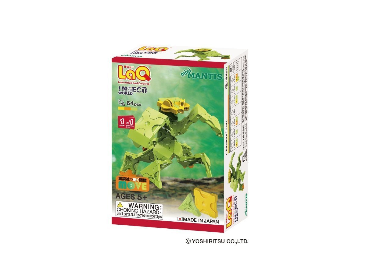 LaQ Insect World Mini Kit - Costruisci Un Cervo Volante (Stag Beetle), 65 Pezzi In 3 Colori