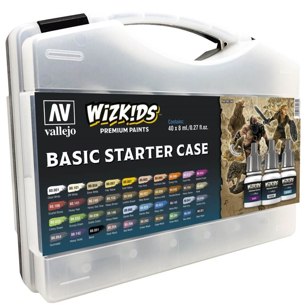Vallejo Wizkids Premium Paint Set: Basic Starter Case - Good Games