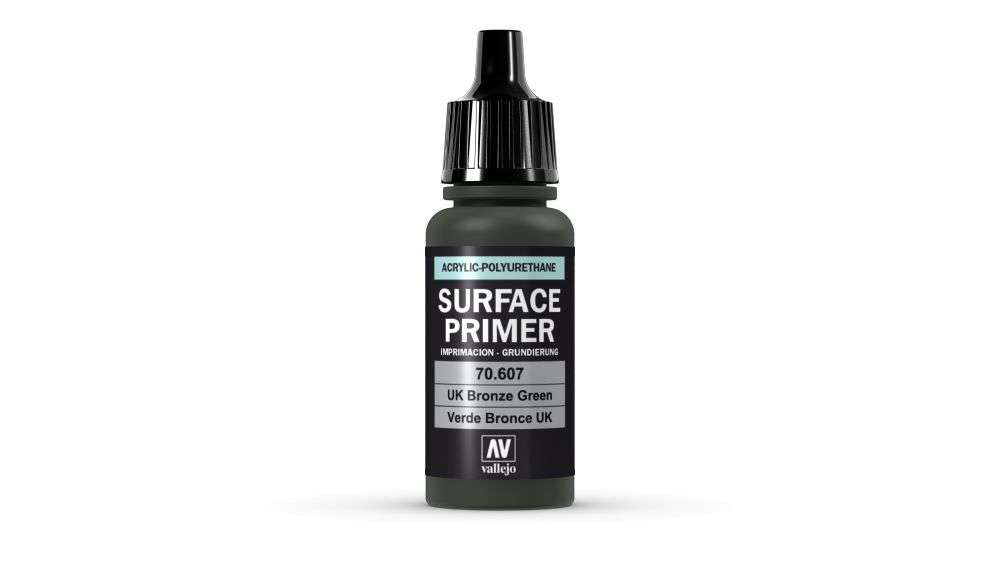 Vallejo Surface Primer 17ml Acrylic Paint - Uk Bronze Green 70607 - Good Games