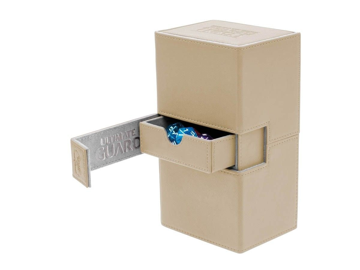 Ultimate Guard - Twin Flip N Tray Deck Case 160+ Standard Size Xenoskin Sand $50 - Good Games