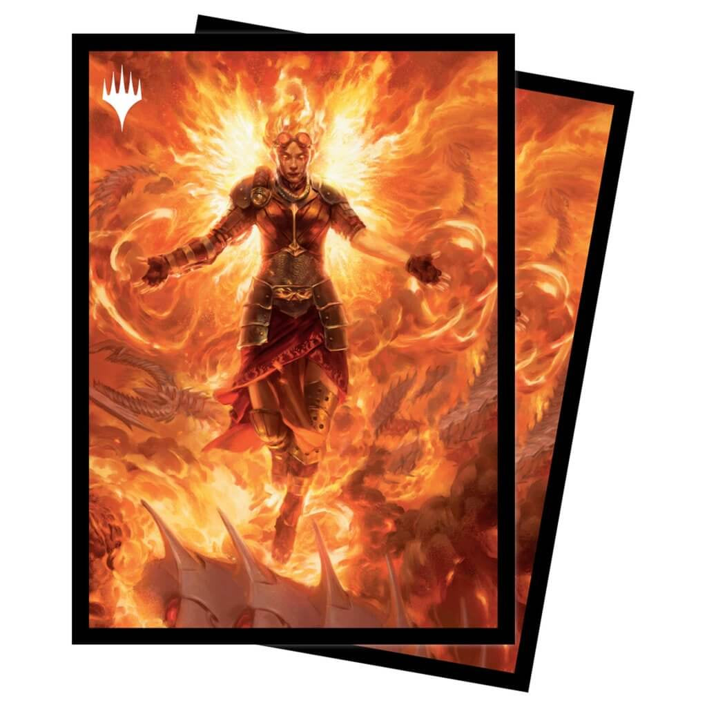 Magic The Gathering 100ct Deck Protector Sleeves March of the Machine Chandra Hopes Beacon - Good Games