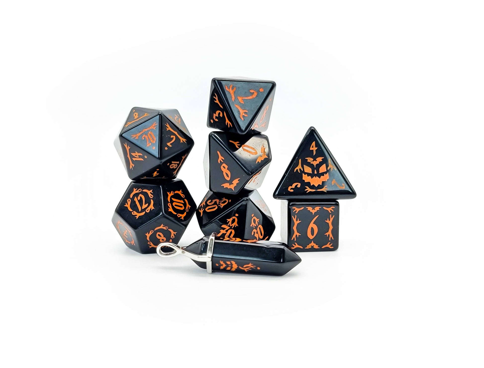 Level Up Dice - Halloween Obsidian - Good Games