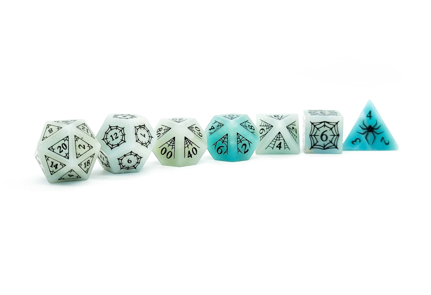 Level Up Dice - Widow Amazonite Set Of 7 - Good Games