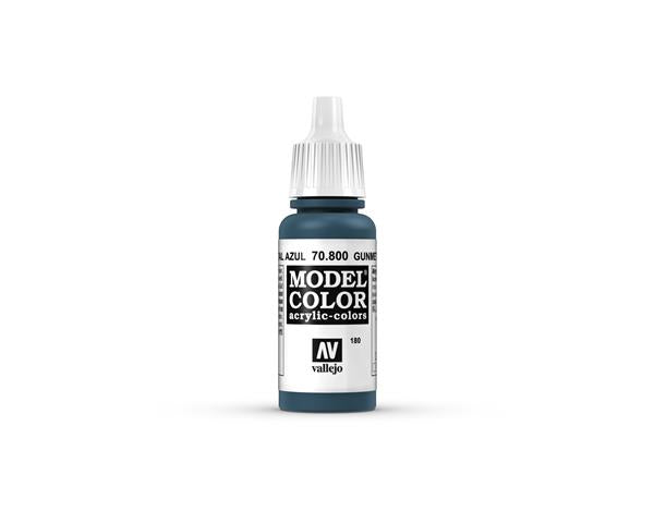 Vallejo Model Colour - Metallic Gunmetal Blue 17ml Acrylic Paint (AV70800) - Good Games