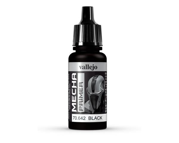 Vallejo Mecha Colour - Black Primer 17ml Acrylic Paint (AV70642) - Good Games