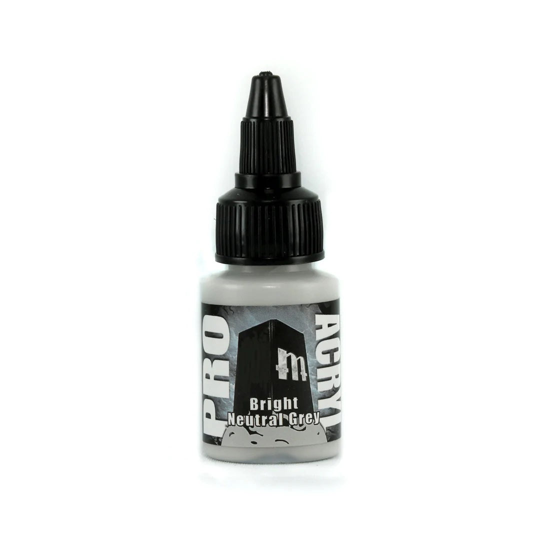 Monument Pro Acryl Paint- Bright Neutral Grey 22ml - Good Games