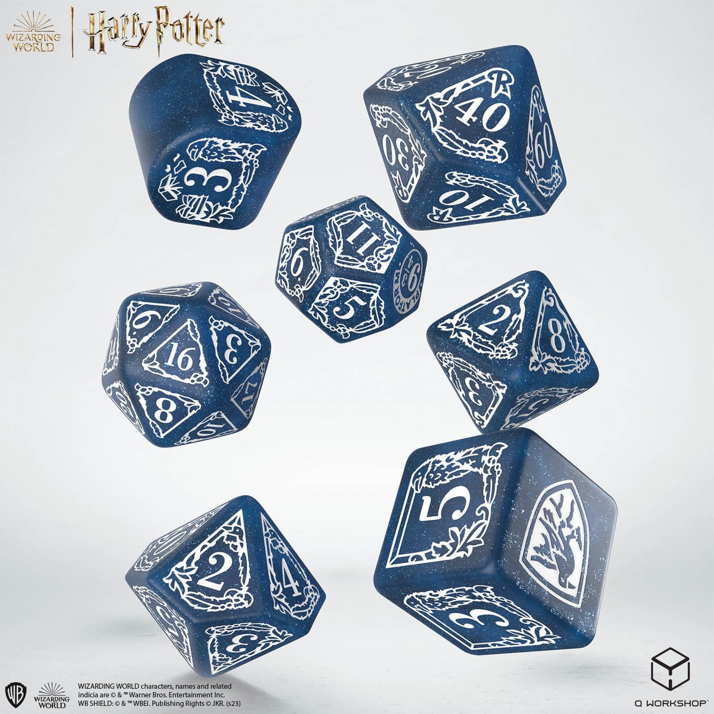 Q Workshop - Harry Potter Modern Dice Set Ravenclaw Blue Dice Set 7 - Good Games