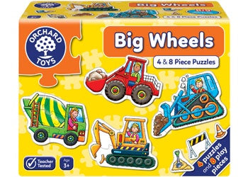 Orchard Toys - Big Wheels 4x8 Piece Jigsaw - Good Games