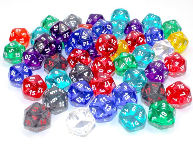 Chessex - Single Assorted Translucent Polyhedral D20 - Good Games
