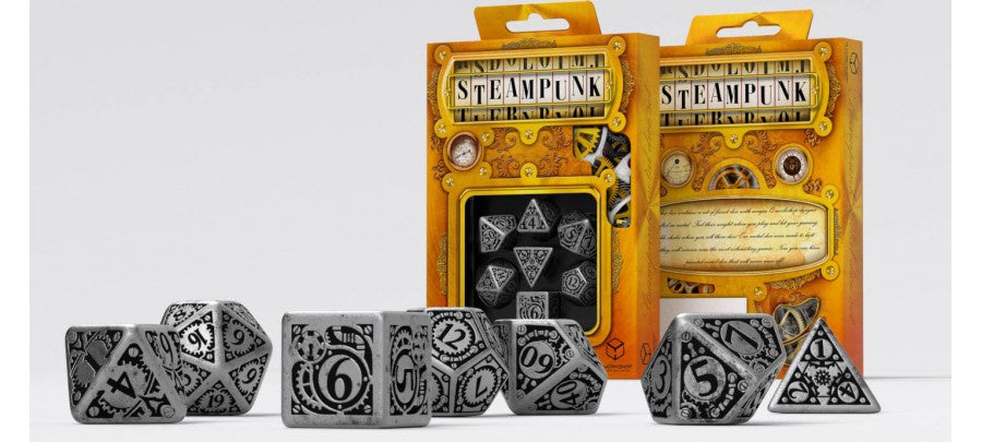 Q Workshop - Metal Steampunk Dice Set (7) - Good Games