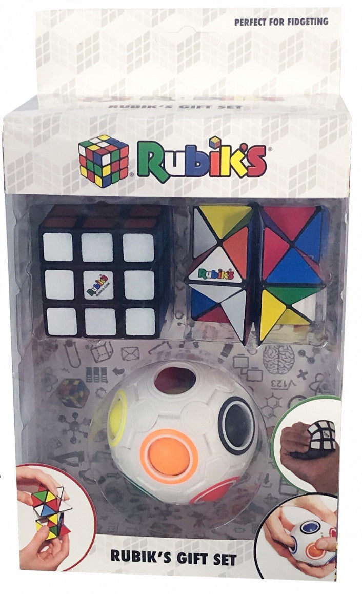 Rubiks Gift Set - Rainbow Ball Squishy Cube and Magic Star - Good Games