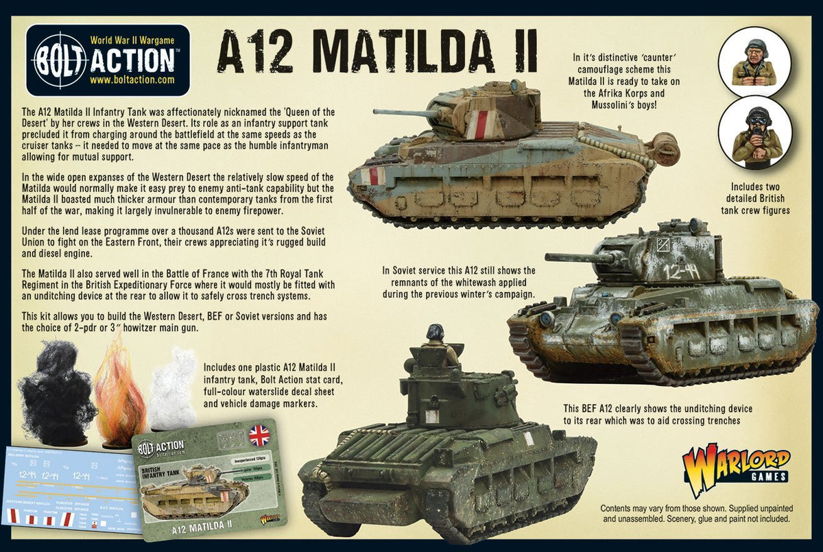 Bolt Action A12 Matilda Infantry Tank (Plastic) - Good Games