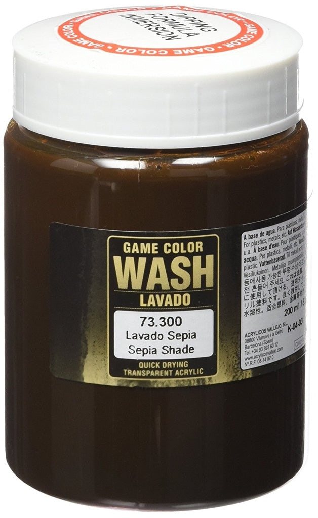 Vallejo Game Colour Sepia Wash 200ml - Good Games