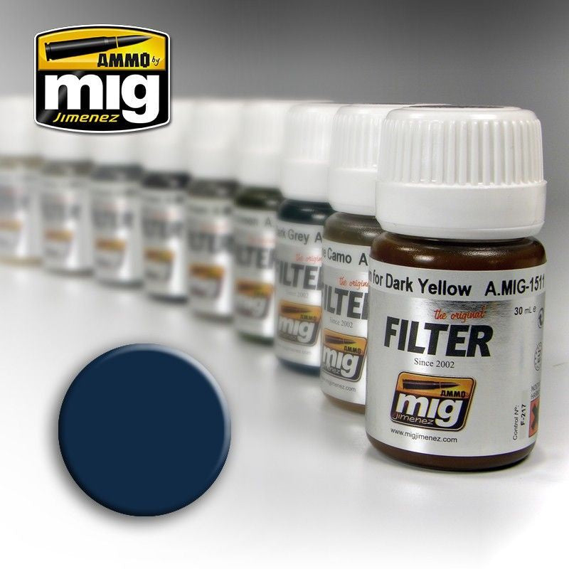 Ammo by MIG Filters Blue for Dark Grey 35ml - Good Games