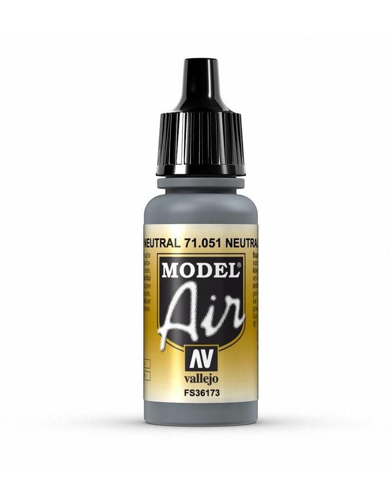 Vallejo Model Air - Neutral Gray 17ml Acrylic Paint (AV71051) - Good Games