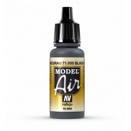 Vallejo Model Air - Black Gray Rlm66 17ml Acrylic Paint (AV71055) - Good Games