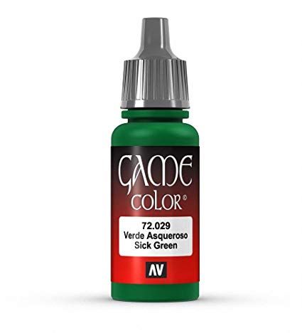 Vallejo Game Colour - Sick Green 17ml Acrylic Paint (AV72029) - Good Games