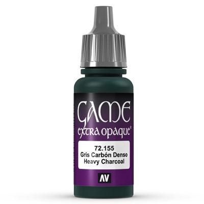 Vallejo Game Colour - Extra Opaque Heavy Charcoal 17ml Acrylic Paint (AV72155) - Good Games