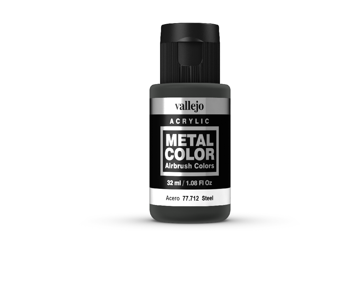 Vallejo Metal Colour - Steel 32ml Acrylic Paint (AV77712) - Good Games