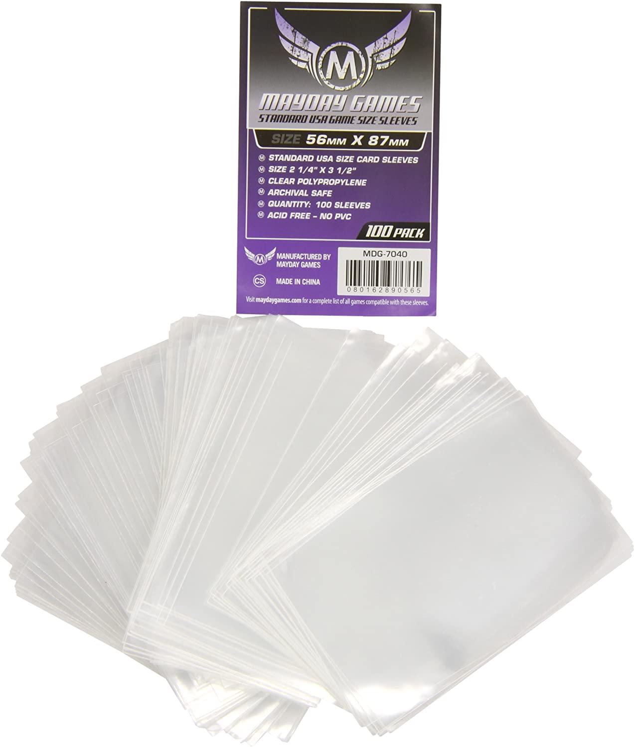 Mayday Standard USA Game Size Sleeves (Pack of 100) - Good Games