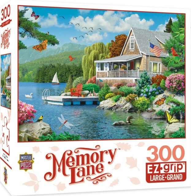 MasterPieces - Memory Lane Lakeside Memories Ez Grip 300 Piece Jigsaw - Good Games
