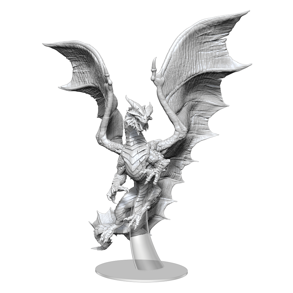 Dungeons and Dragons Nolzurs Marvelous Miniatures Adult Copper Dragon Unpainted - Good Games