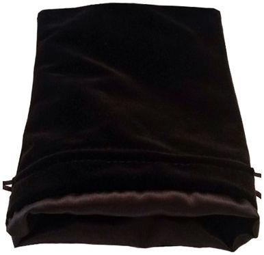 Metallic Dice Games - Large Velvet Dice Bag with Black Satin Lining - Black - Good Games