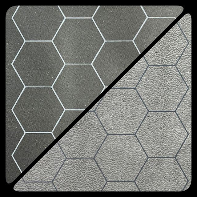 Chessex - Reversible Battlemat 1 Hexes BlackGrey 23 1/2 x 26 CHX 96680 - Good Games