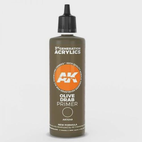 AK Interactive 3Gen Primers - Olive drab surface Primer 100ML - Good Games