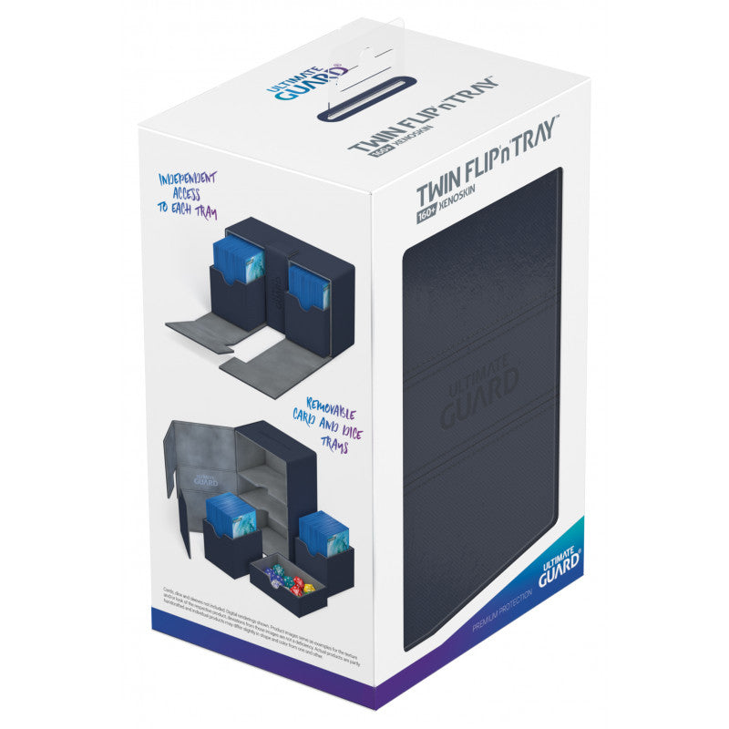 Ultimate Guard - Twin Flip N Tray Deck Case 160+ Standard Size Xenoskin Blue - Good Games