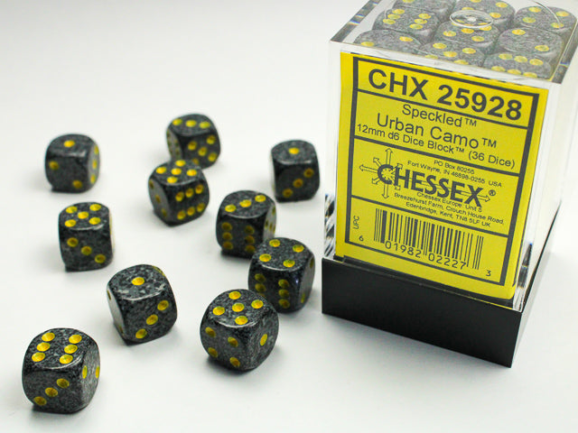 Chessex - Speckled 12mm D6 Set - Urban Camo (CHX25928) - Good Games