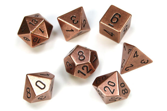 Chessex - Metal Polyhedral 7-Die Set - Copper (CHX27024) - Good Games