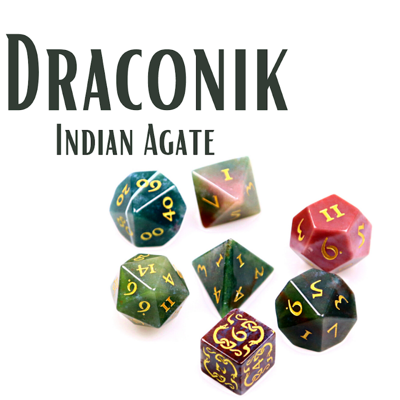 Level Up Dice - Draconik (Indian Agate) - Good Games