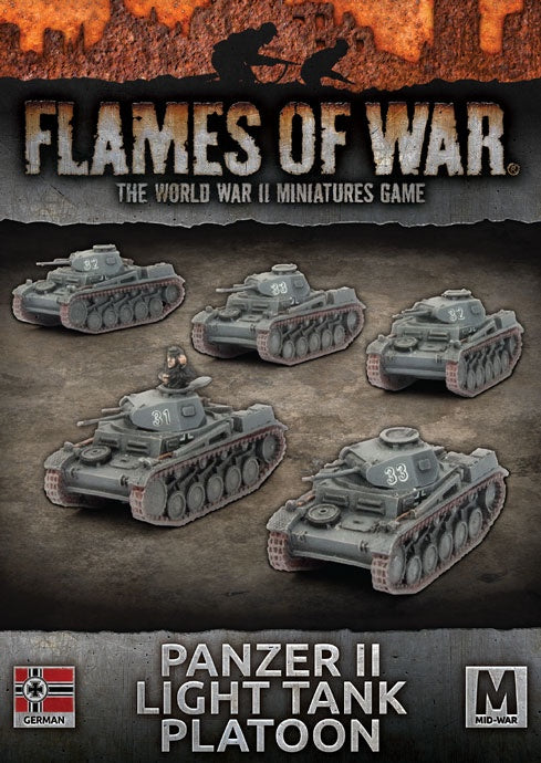 Flames of War: Germans: Panzer II Light Tank Platoon - Good Games