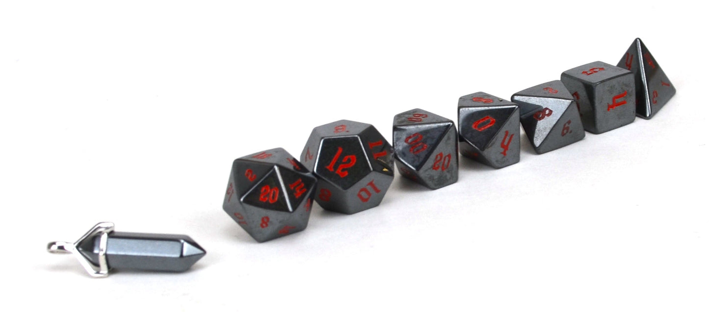 Level Up Dice - Hematite (YK) - Polyhedral Dice Set - Good Games