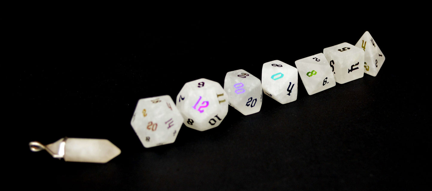 Level Up Dice - Ionized Clear Quartz - Good Games