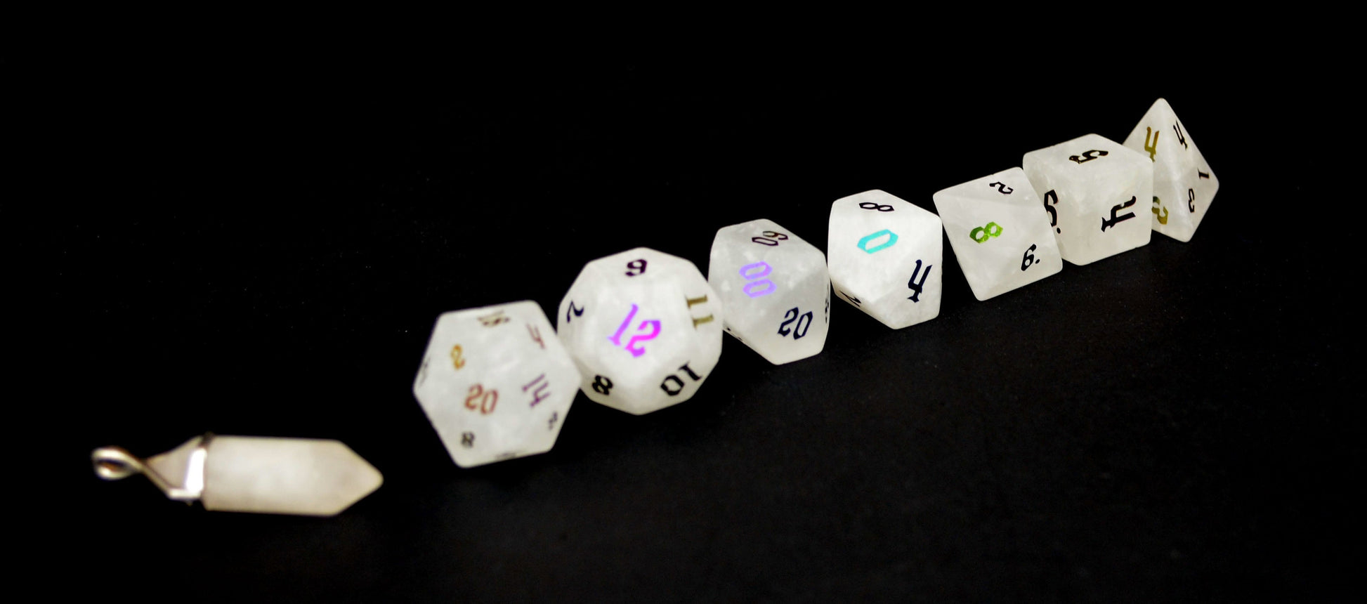 Level Up Dice - Ionized Clear Quartz - Good Games
