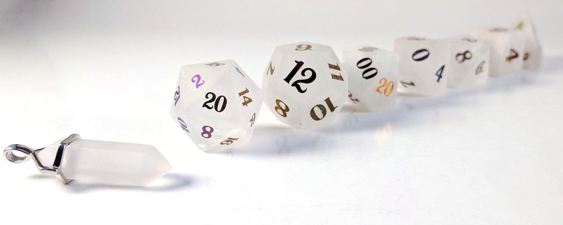 Level Up Dice - Ionized Clear Quartz - Good Games