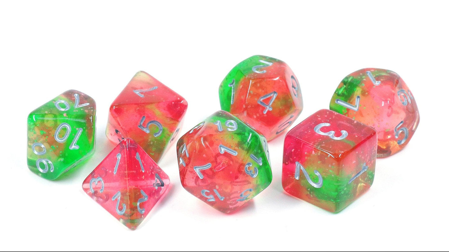 Sirius Dice - Lotus Glowworm Dice Set 7 - Good Games